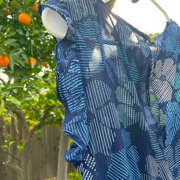 Blue Floral Dress With Slip!! - Picture 7 of 8